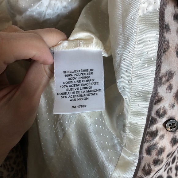 BANANA REPUBLIC Mad Men collection leopard trench, SZ S - Picture 2 of 7